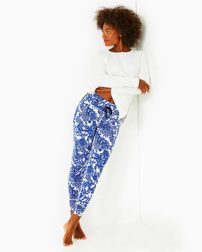 Lilly Pulitzer Bottoms UPF 50 Luxletic 28 Bon Bon Blue Go Your Own Wave 8211 Women