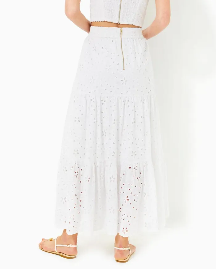 Lilly Pulitzer Bottoms Winslow Eyelet Maxi Skirt Resort White Sealife Eyelet 8211 Women Lilly Pulitzer Bottoms Winslow Eyelet Maxi Skirt Resort White Sealife Eyelet 8211 Women