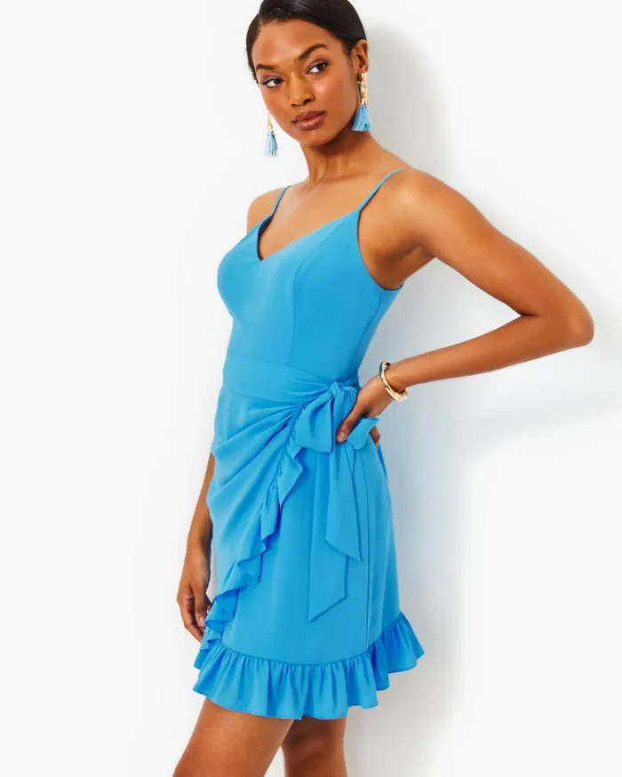 Lilly Pulitzer Dresses Alisa Wrap Dress Lunar Blue 8211 Women