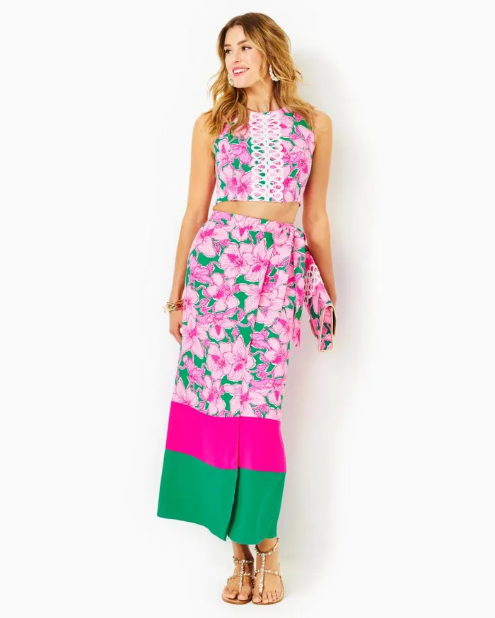 Lilly Pulitzer Dresses Leif Maxi Set Kelly Green Hibis Kiss 8211 Women