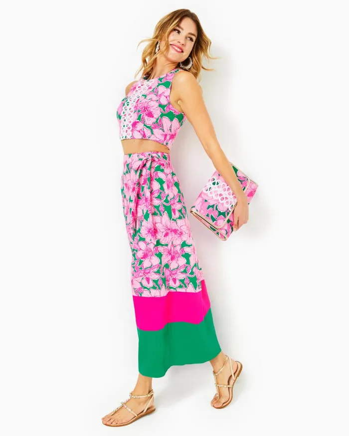 Lilly Pulitzer Dresses Leif Maxi Set Kelly Green Hibis Kiss 8211 Women