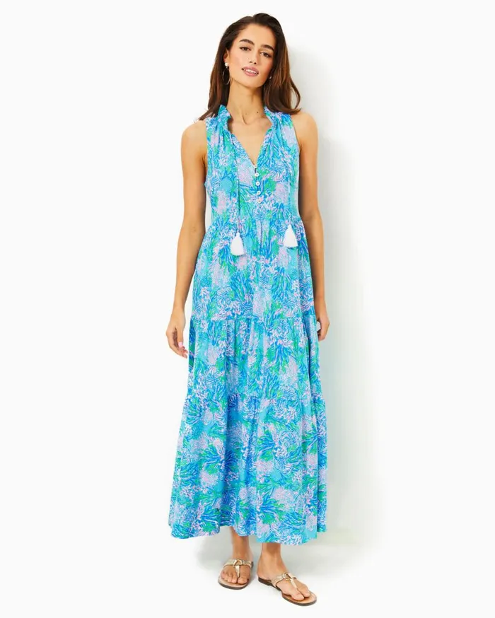 Lilly Pulitzer Dresses Malone Maxi Dress True Navy 8211 Women
