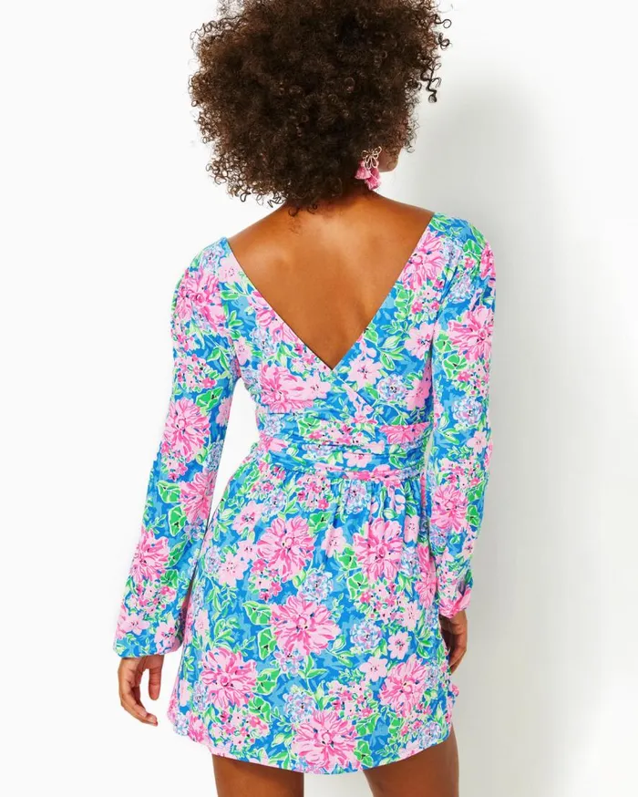 Lilly Pulitzer Dresses Riza Long Sleeve Romper Low Tide Navy Bouquet All Day 8211 Women Lilly Pulitzer Dresses Riza Long Sleeve Romper Low Tide Navy Bouquet All Day 8211 Women