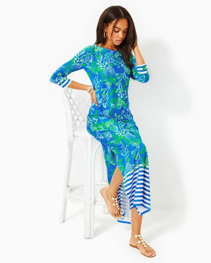 Lilly Pulitzer Dresses UPF 50 ChillyLilly Seralina Maxi Dress Briny Blue A Bit Salty Engineered Chillylilly 8211 Women Lilly Pulitzer Dresses UPF 50 ChillyLilly Seralina Maxi Dress Briny Blue A Bit Salty Engineered Chillylilly 8211 Women