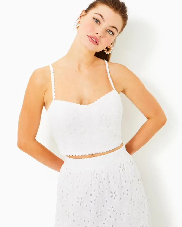 Lilly Pulitzer Dresses Winslow Eyelet Top and Maxi Skirt Set Resort White Sealife Eyelet 8211 Women Lilly Pulitzer Dresses Winslow Eyelet Top and Maxi Skirt Set Resort White Sealife Eyelet 8211 Women