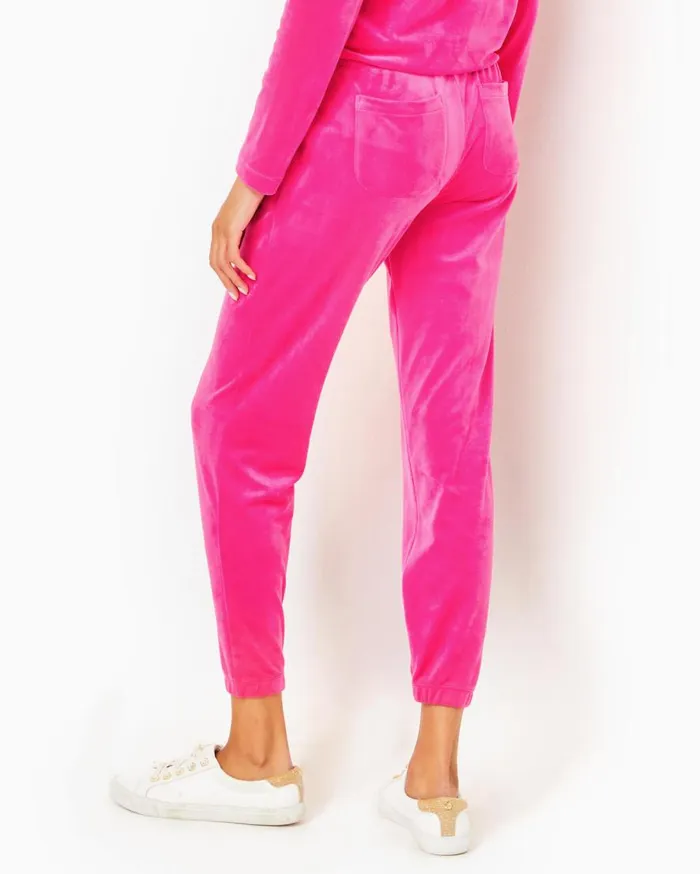 Lilly Pulitzer Loungewear August Pullover and Mallie Pant Velour Set Pink Palms 8211 Women Lilly Pulitzer Loungewear August Pullover and Mallie Pant Velour Set Pink Palms 8211 Women
