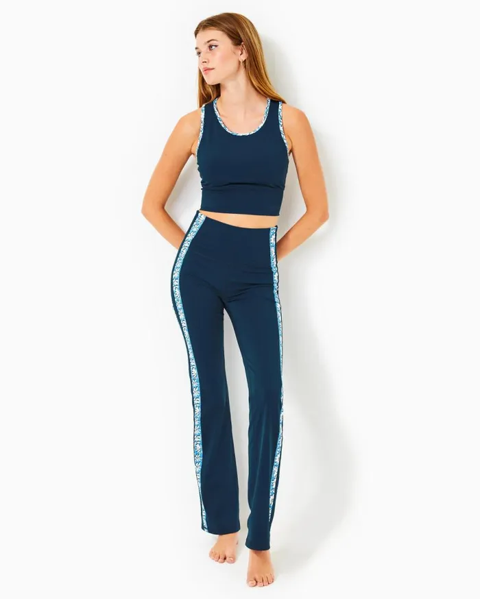 Lilly Pulitzer Matching Sets UPF 50 Bentlee Bra Top and Carpe Vita Flare Legging Set Low Tide Navy 8211 Women Lilly Pulitzer Matching Sets UPF 50 Bentlee Bra Top and Carpe Vita Flare Legging Set Low Tide Navy 8211 Women