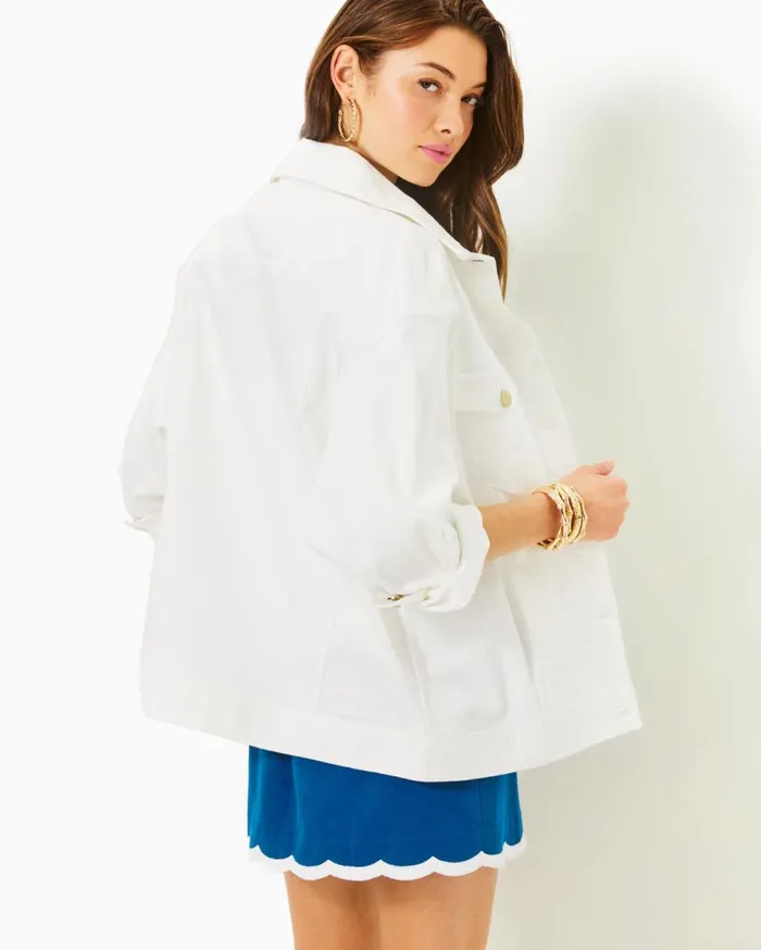 Lilly Pulitzer Outerwear Brixley Denim Jacket Resort White 8211 Women