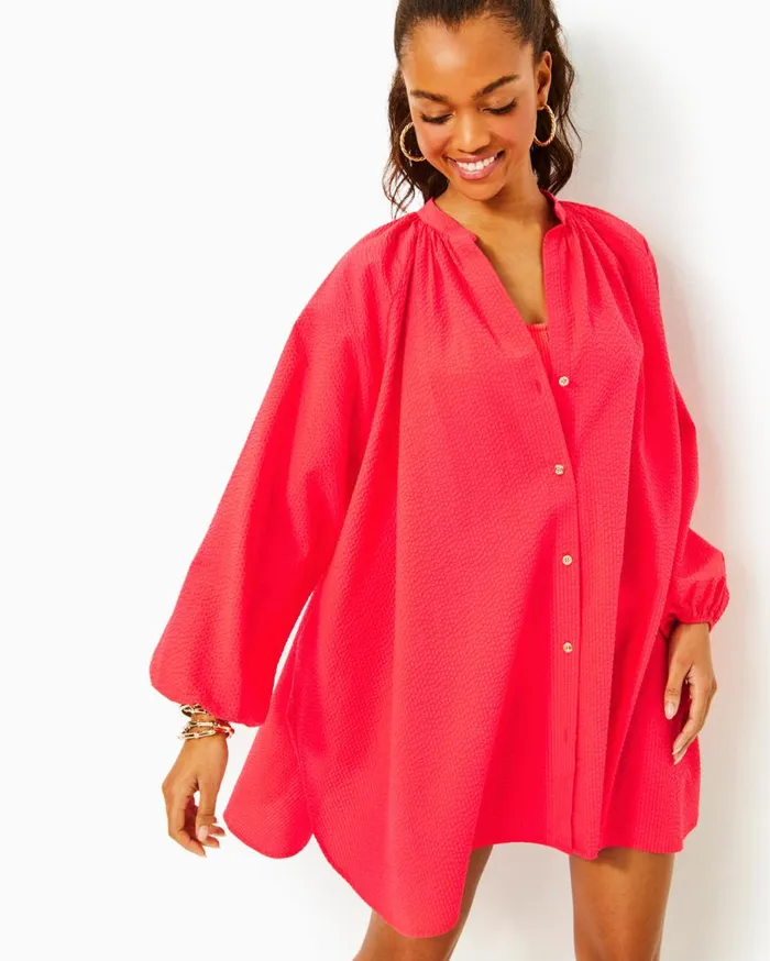 Lilly Pulitzer Swim Andrae CoverUp Mizner Red 8211 Women