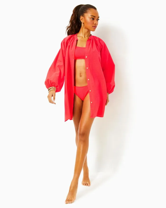Lilly Pulitzer Swim Andrae CoverUp Mizner Red 8211 Women