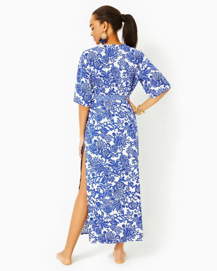 Lilly Pulitzer Swim Remelle Maxi CoverUp Deeper Coconut Ride With Me Engineered Coverup 8211 Women Lilly Pulitzer Swim Remelle Maxi CoverUp Deeper Coconut Ride With Me Engineered Coverup 8211 Women