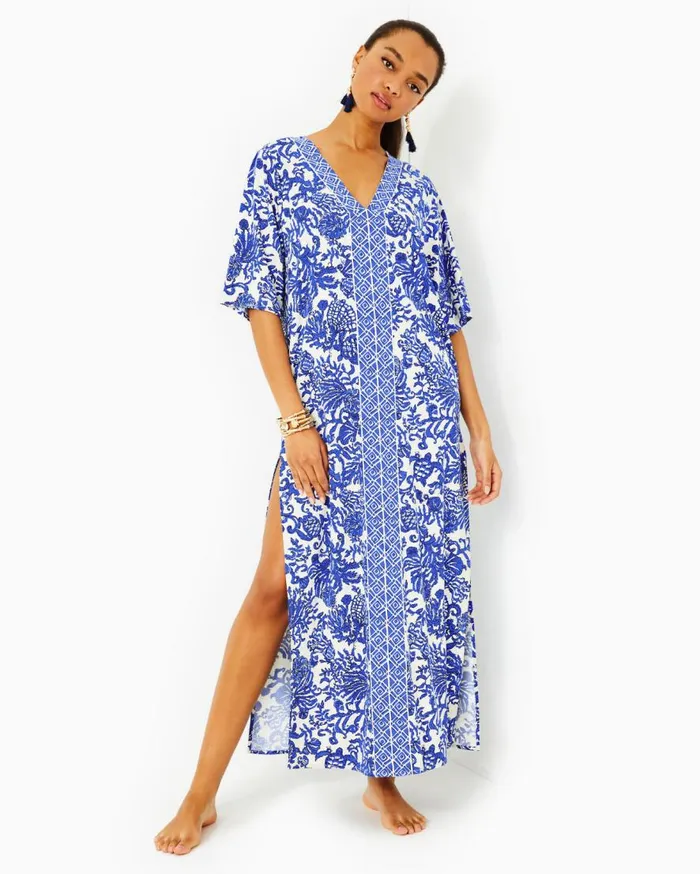 Lilly Pulitzer Swim Remelle Maxi CoverUp Deeper Coconut Ride With Me Engineered Coverup 8211 Women Lilly Pulitzer Swim Remelle Maxi CoverUp Deeper Coconut Ride With Me Engineered Coverup 8211 Women