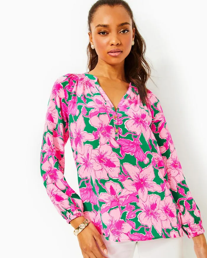 Lilly Pulitzer Tops Elsa Silk Top Roxie Pink 8211 Women