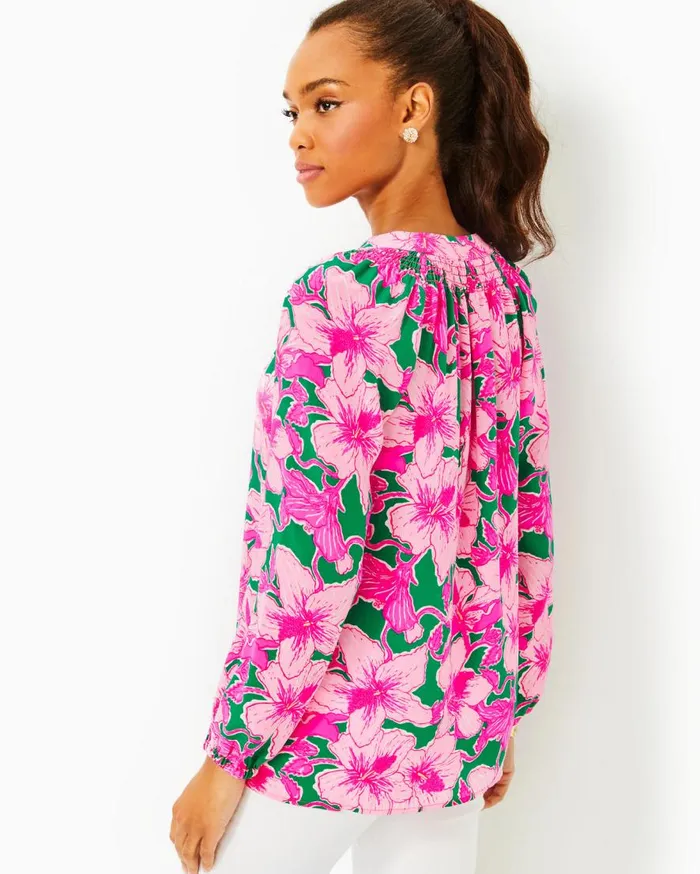 Lilly Pulitzer Tops Elsa Silk Top Roxie Pink 8211 Women
