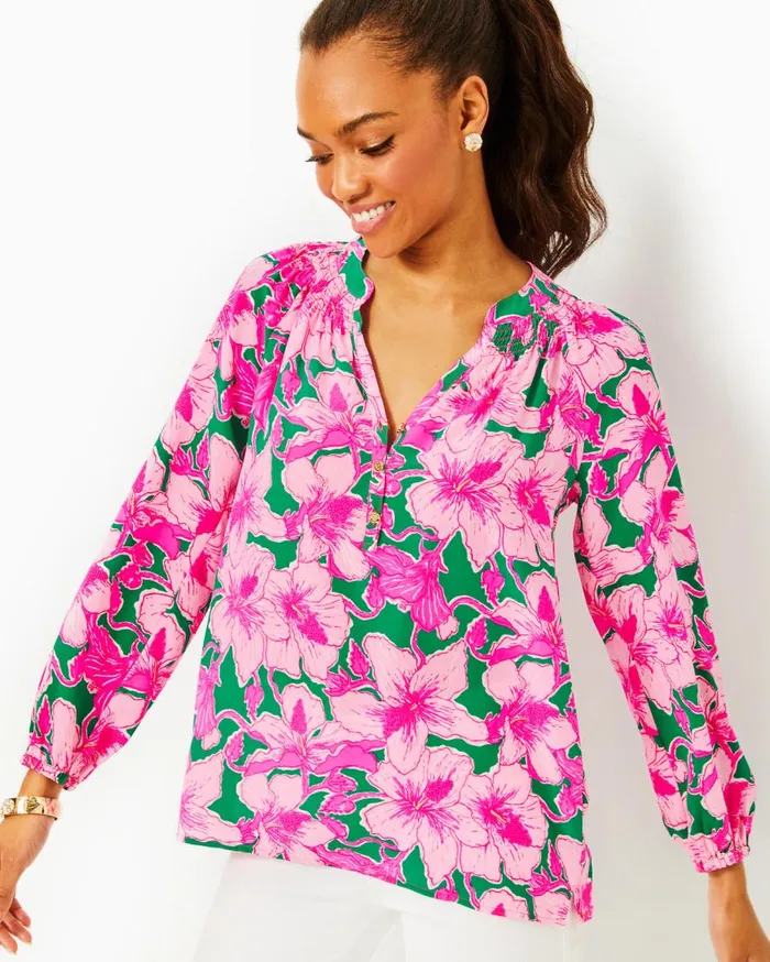 Lilly Pulitzer Tops Elsa Silk Top Roxie Pink 8211 Women