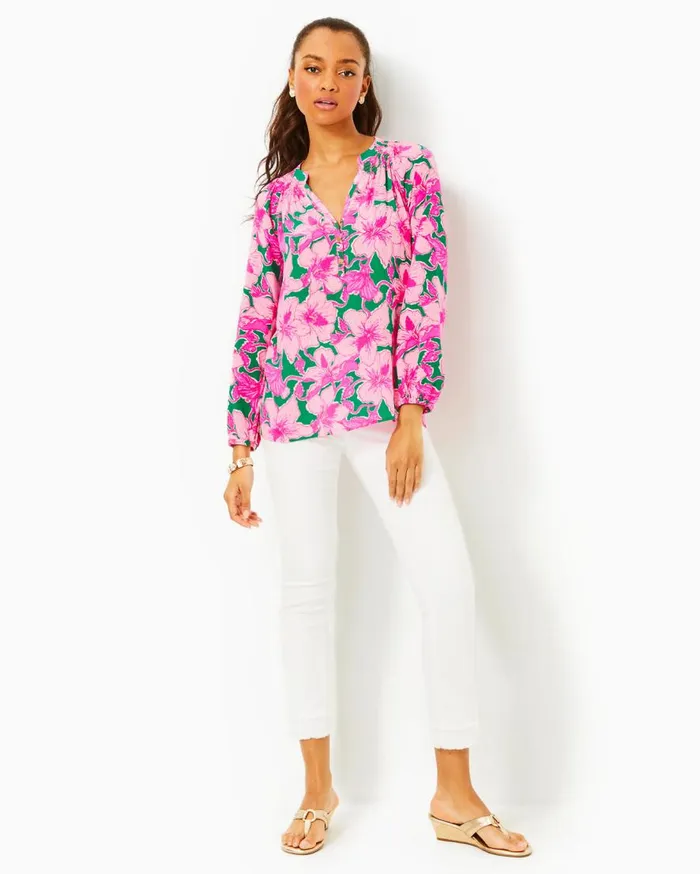 Lilly Pulitzer Tops Elsa Silk Top Roxie Pink 8211 Women