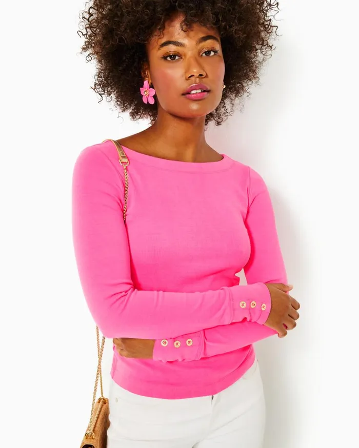 Lilly Pulitzer Tops Jadah Knit Top Roxie Pink 8211 Women
