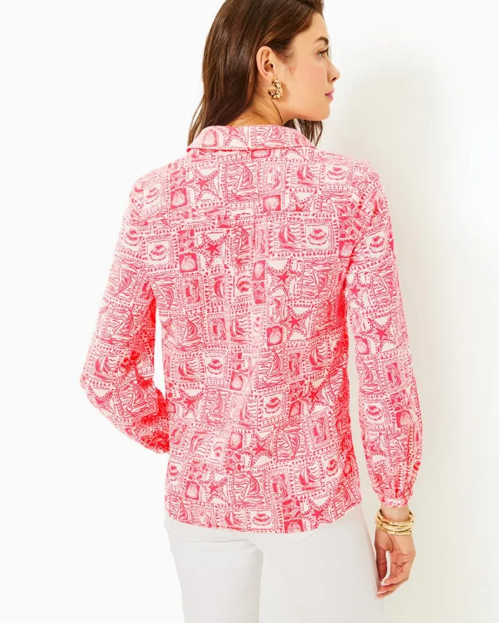 Lilly Pulitzer Tops Jae Tunic Mizner Red Seaside Harbour 8211 Women