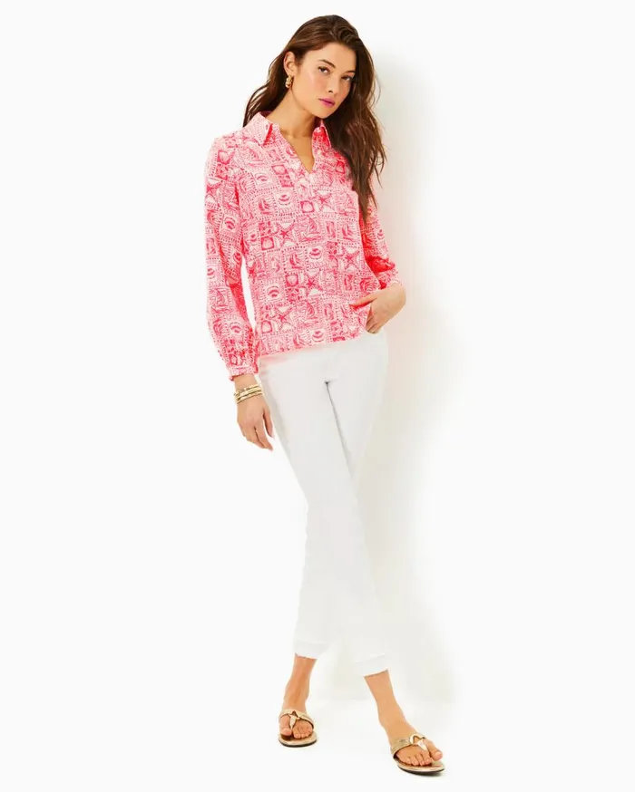 Lilly Pulitzer Tops Jae Tunic Mizner Red Seaside Harbour 8211 Women