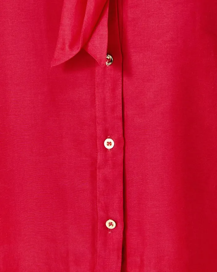 Lilly Pulitzer Tops Maddi Tie Neck Top Poinsettia Red 8211 Women