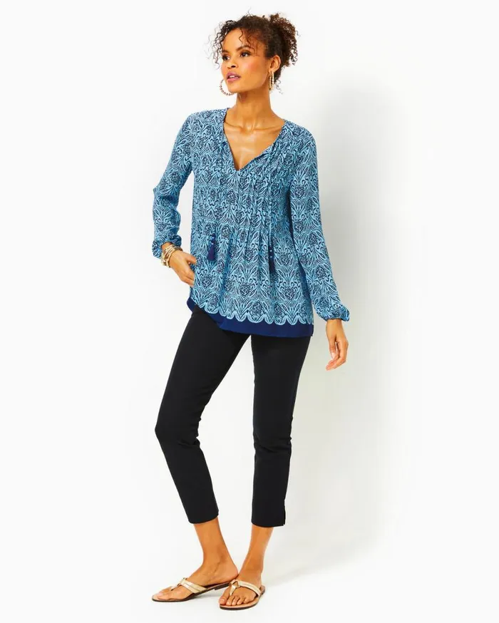 Lilly Pulitzer Tops Marilina Tunic Top Bon Bon Blue Go Your Own Wave Engineered Tunic 8211 Women Lilly Pulitzer Tops Marilina Tunic Top Bon Bon Blue Go Your Own Wave Engineered Tunic 8211 Women