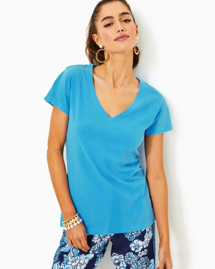 Lilly Pulitzer Tops Meredith Tee Multi For The Fans 8211 Women