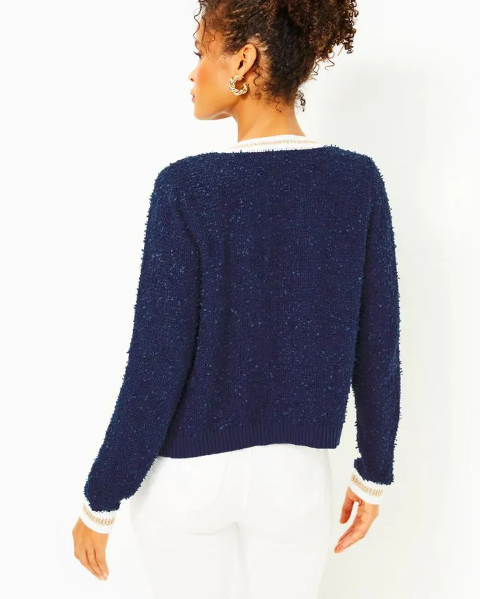 Lilly Pulitzer Tops Nalayna Cardigan Low Tide Navy 8211 Women