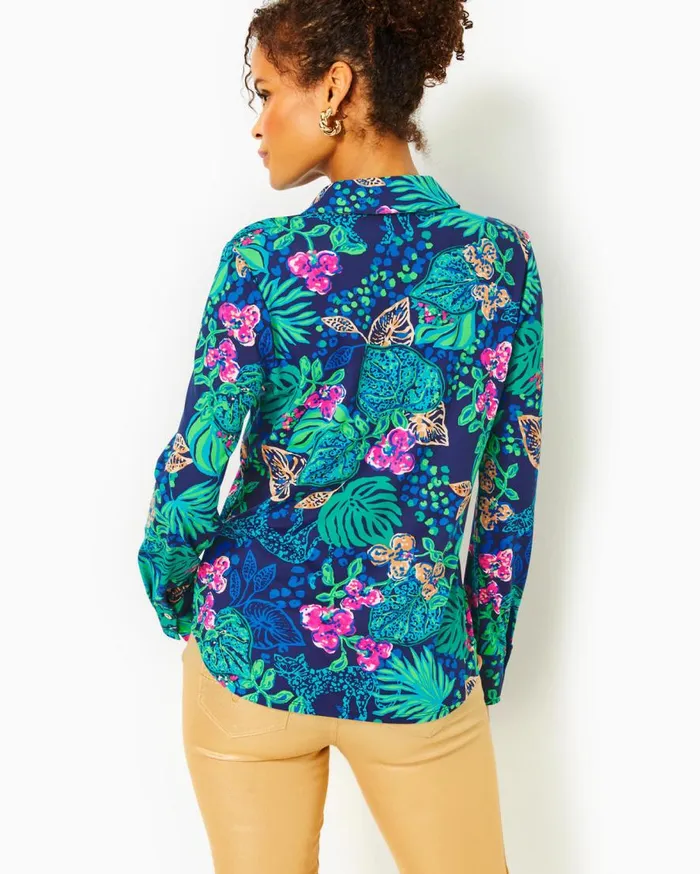 Lilly Pulitzer Tops UPF 50 ChillyLilly Marlena Button Down Top Resort White 8211 Women Lilly Pulitzer Tops UPF 50 ChillyLilly Marlena Button Down Top Resort White 8211 Women