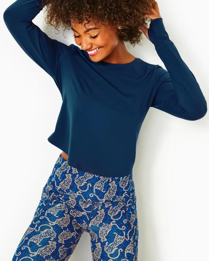 Lilly Pulitzer Tops UPF 50 Luxletic Emerie Active Tee Low Tide Navy 8211 Women Lilly Pulitzer Tops UPF 50 Luxletic Emerie Active Tee Low Tide Navy 8211 Women