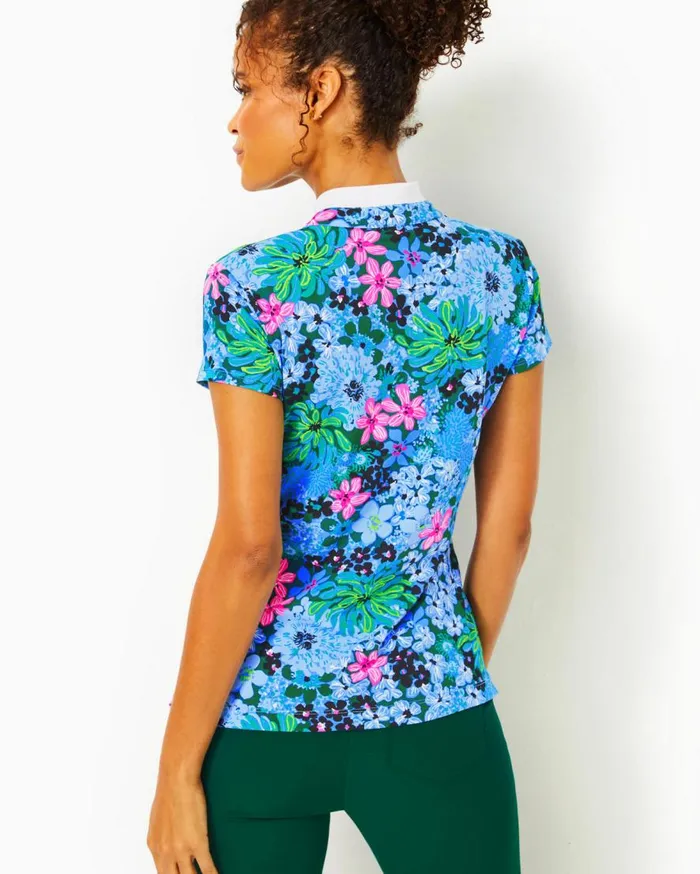 Lilly Pulitzer Tops UPF 50 Luxletic Frida Polo Multi Soiree All Day 8211 Women Lilly Pulitzer Tops UPF 50 Luxletic Frida Polo Multi Soiree All Day 8211 Women