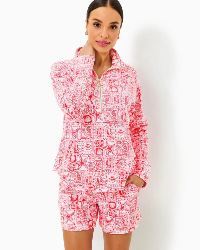 Lilly Pulitzer Tops UPF 50 Skipper Popover Spearmint Blossom Views 8211 Women Lilly Pulitzer Tops UPF 50 Skipper Popover Spearmint Blossom Views 8211 Women