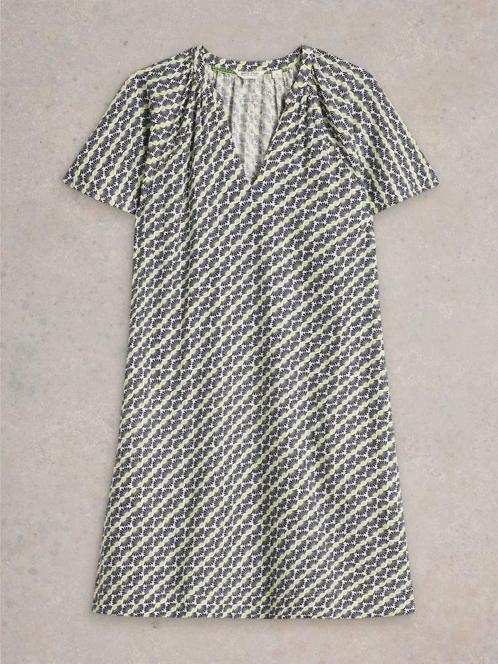 Lindsay Linen Blend Dress Ivory Print Women White Stuff Dresses