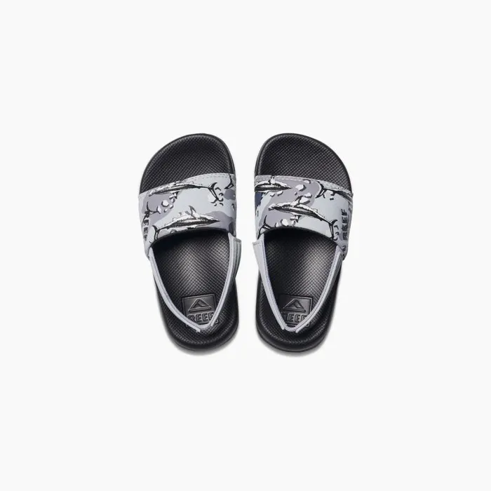 Little One Slide Grey Camo Shark Kids Reef Littles 24 Years