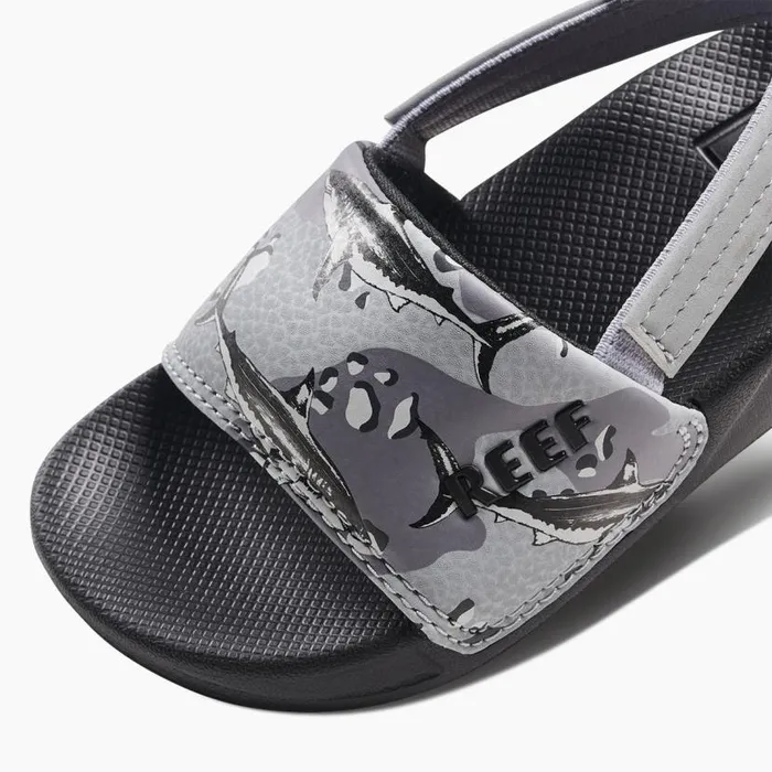 Little One Slide Grey Camo Shark Kids Reef Littles 24 Years