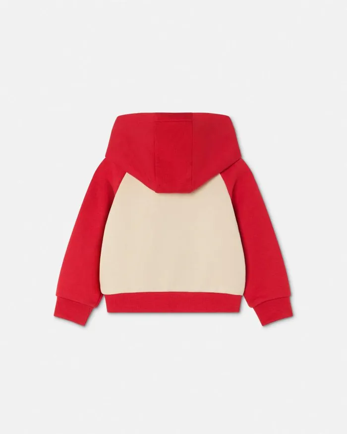 Logo Baby Hoodie Red Children Versace Clothing