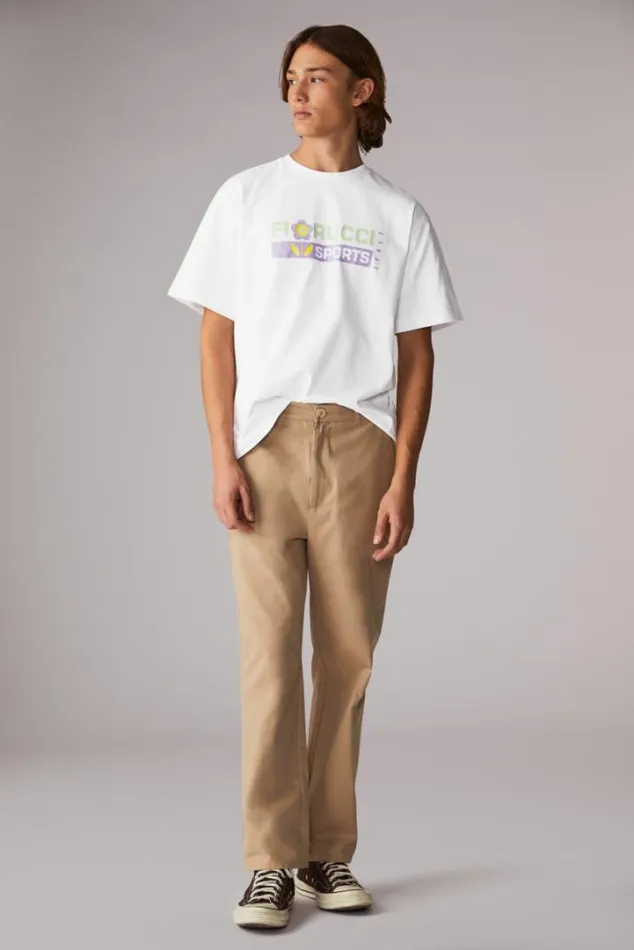 Logo Patch Trousers Brown Brown Men Fiorucci