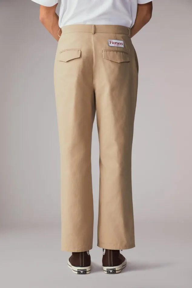 Logo Patch Trousers Brown Brown Men Fiorucci Logo Patch Trousers Brown Brown Men Fiorucci