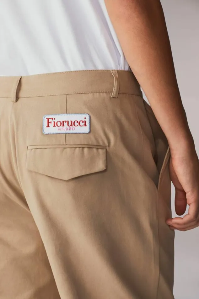 Logo Patch Trousers Brown Brown Men Fiorucci Logo Patch Trousers Brown Brown Men Fiorucci