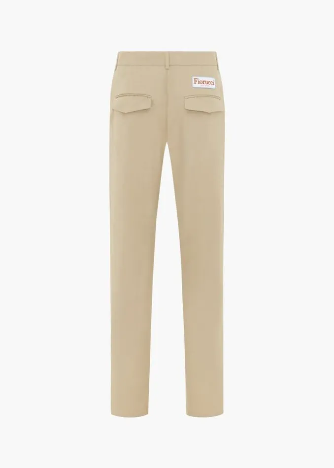 Logo Patch Trousers Brown Brown Men Fiorucci Logo Patch Trousers Brown Brown Men Fiorucci