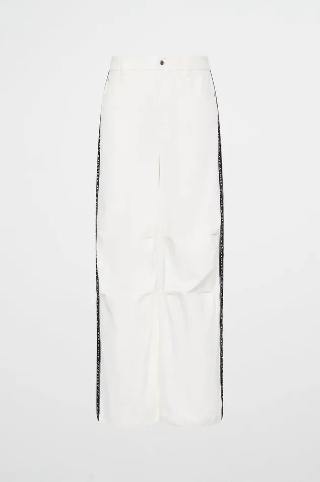Logo Tape Twill Jean 519 White Women Aje Pants Logo Tape Twill Jean 519 White Women Aje Pants
