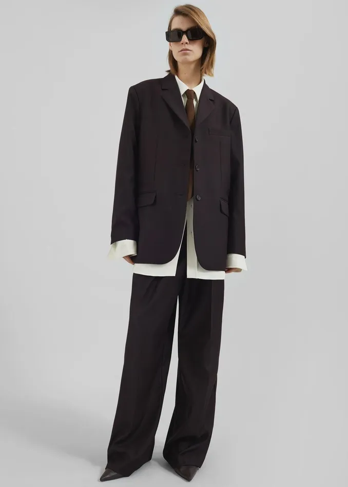 Loma Blazer 8211 Brown Women The Frankie Shop Outerwear