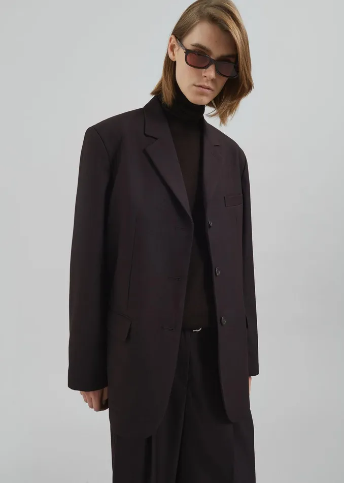 Loma Blazer 8211 Brown Women The Frankie Shop Outerwear
