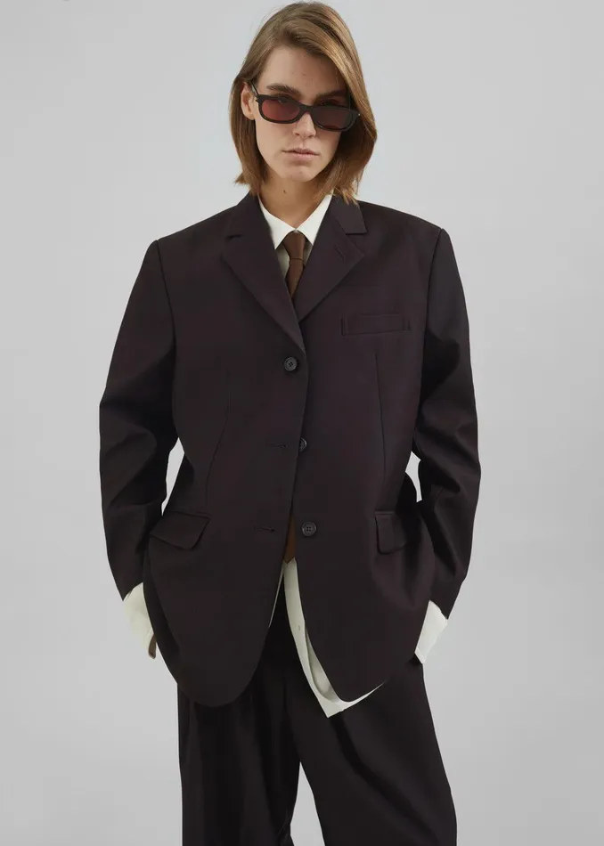 Loma Blazer 8211 Brown Women The Frankie Shop Outerwear