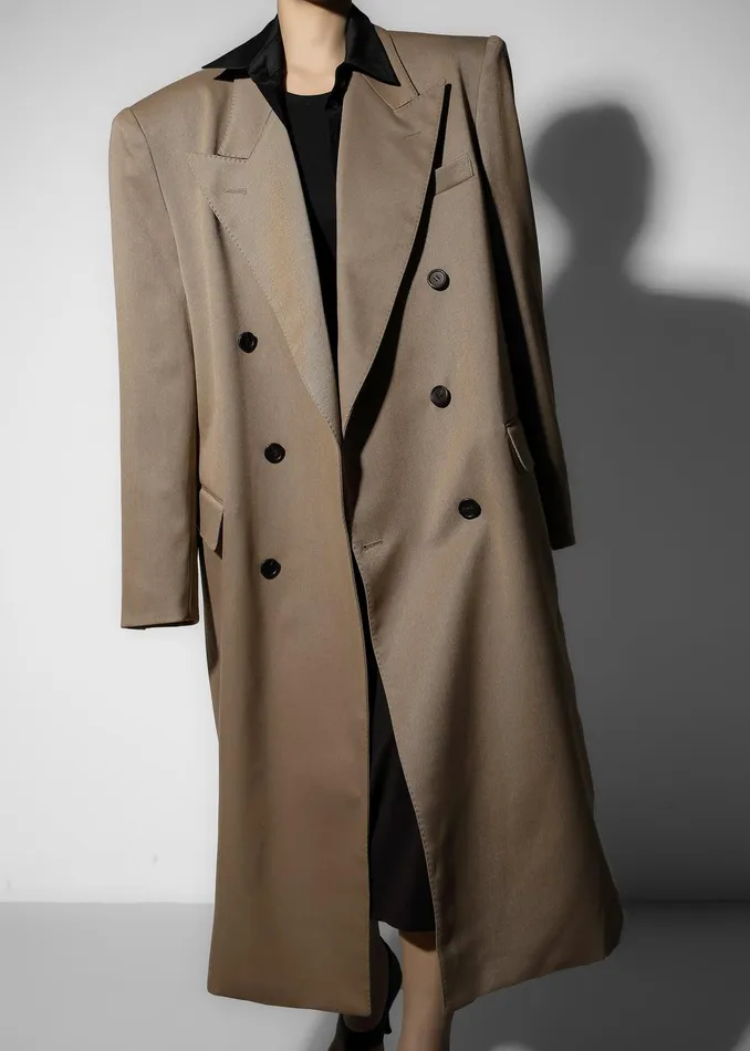 London Double Breasted Coat 8211 Taupe Women The Frankie Shop Clothing