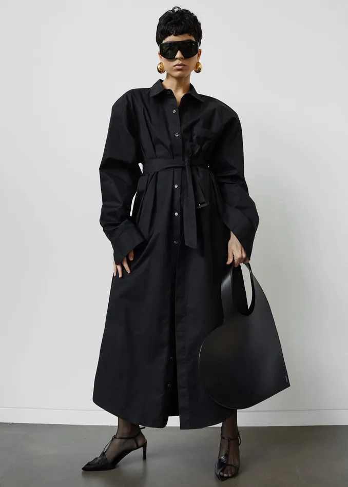 Louisa Trench Dress 8211 Black Women The Frankie Shop Clothing