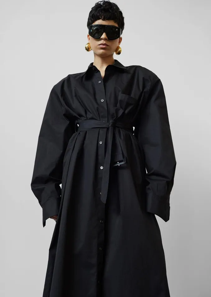 Louisa Trench Dress 8211 Black Women The Frankie Shop Clothing
