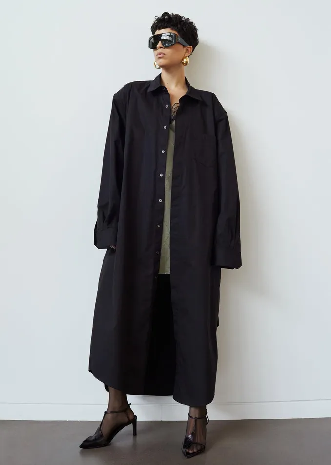 Louisa Trench Dress 8211 Black Women The Frankie Shop Clothing