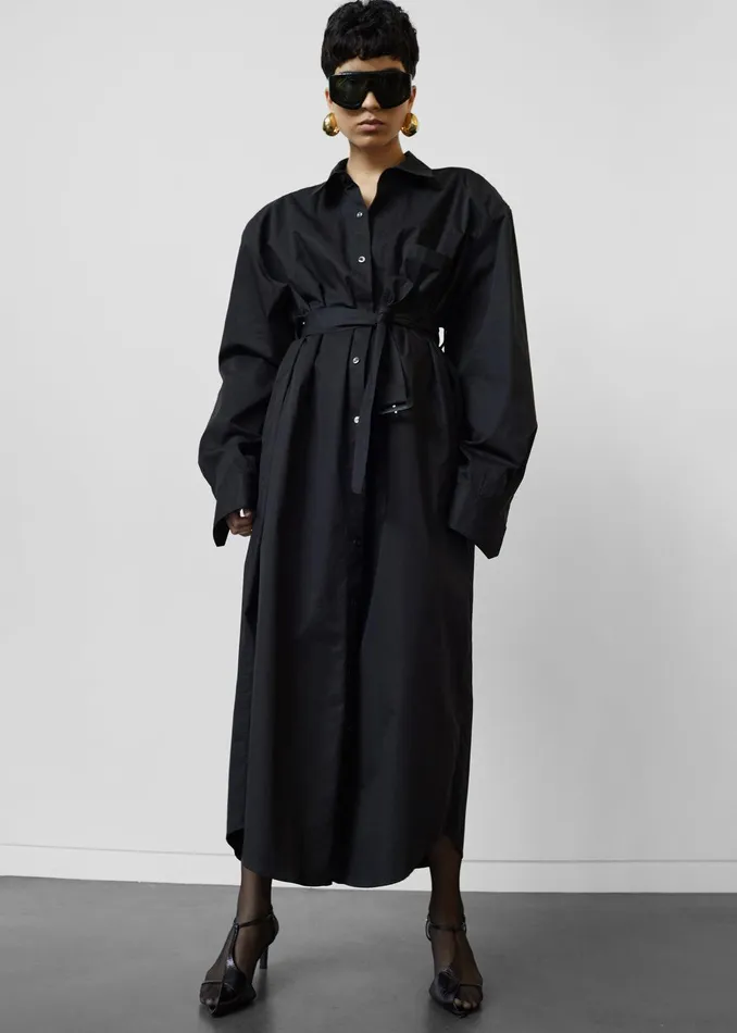 Louisa Trench Dress 8211 Black Women The Frankie Shop Clothing