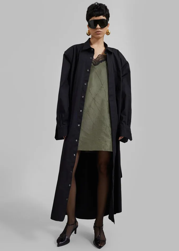Louisa Trench Dress 8211 Black Women The Frankie Shop Clothing