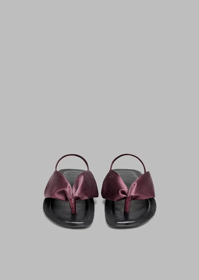 Loulou Studio Zila Slingback Flat Sandals 8211 Midnight Bordeaux Women The Frankie Shop Shoes